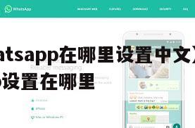 【whatsapp在哪里设置中文】whatsapp设置在哪里